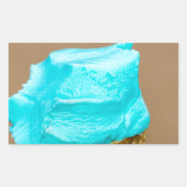 ワッフルマクロ付きアイスクリーム 長方形シール