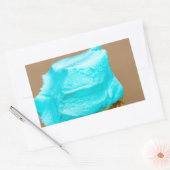 ワッフルマクロ付きアイスクリーム 長方形シール (封筒)