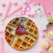 ワッフル写真 ペーパープレート (パーティー)