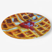 ワッフル写真 ペーパープレート (アングル)