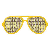 ワッフル恋人オブセッションパーティーシェードおもしろいサングラス アビエーターサングラス (正面)