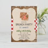 ワッフル朝食パーティー招待状 招待状 (スタンド正面)