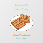 ワッフル漫画イラストレーション ウィンドウサイン (シート)