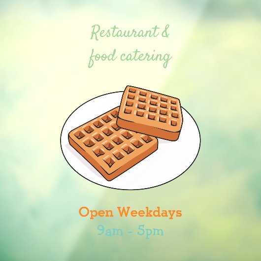 ワッフル漫画イラストレーション ウィンドウサイン (シート3)