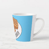 ワッフル漫画イラストレーション カフェラテマグ (右)