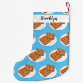 ワッフル漫画イラストレーション スモールクリスマスストッキング (裏面)