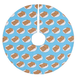 ワッフル漫画イラストレーション ブラッシュドポリエステルツリースカート