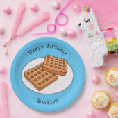 ワッフル漫画イラストレーション ペーパープレート (パーティー)