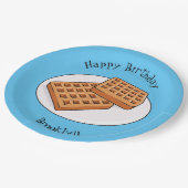 ワッフル漫画イラストレーション ペーパープレート (アングル)