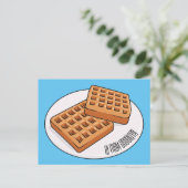 ワッフル漫画イラストレーション ポストカード (スタンド正面)