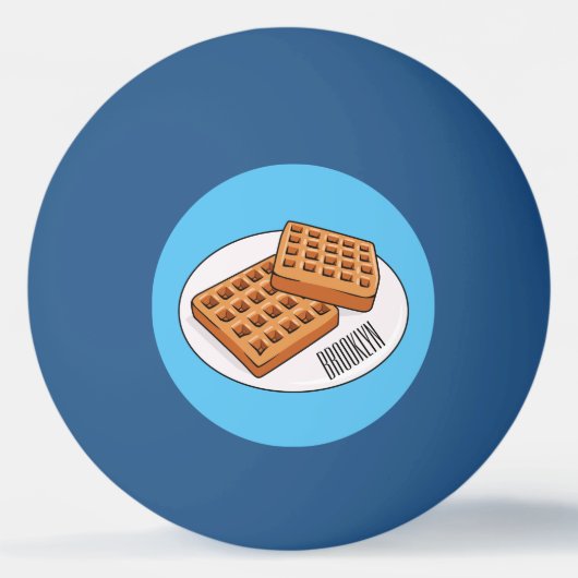 ワッフル漫画イラストレーション 卓球ボール (正面)