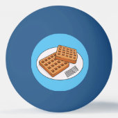 ワッフル漫画イラストレーション 卓球ボール (裏面)