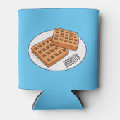 ワッフル漫画イラストレーション 缶クーラー (正面)