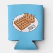 ワッフル漫画イラストレーション 缶クーラー (裏面)