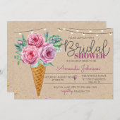 ワッフル素朴ブライダルシャワーの招待状 招待状 (正面/裏面)