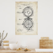 ワッフル鉄特許プリントポスター1883 ポスター (キッチン)