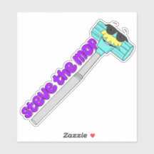 ワッフル&もち – スティーブモップ – ビニールのシール