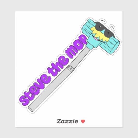 ワッフル&もち – スティーブモップ – ビニールのシール シール (シート)