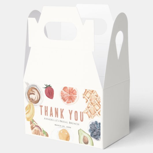 ワッフル コーヒー フルーツ 水彩 結婚式 ブライズ ブランシュ フェイバーボックス (オープン)