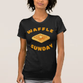 ワッフル・サンデーおもしろいフード Tシャツ (正面)