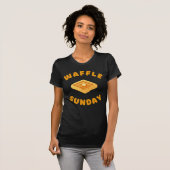 ワッフル・サンデーおもしろいフード Tシャツ (正面フル)