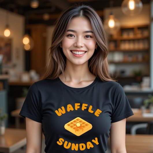 ワッフル・サンデーおもしろいフード Tシャツ