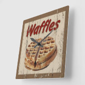 ワッフル スクエア壁時計 (傾斜)