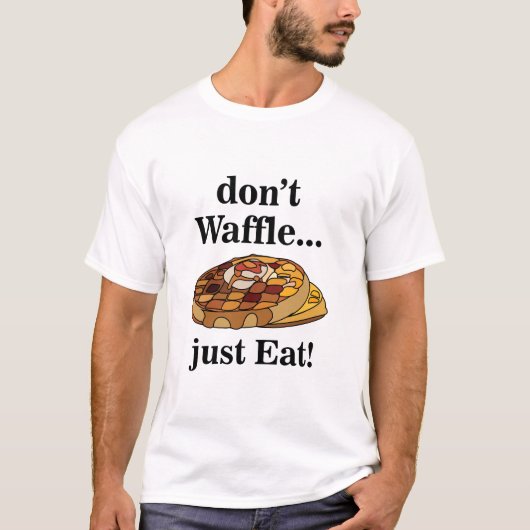 ワッフル フード おもしろ Tシャツ (正面)