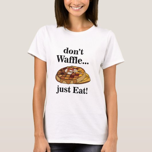 ワッフル フード ジョーク Tシャツ (正面)