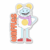 ワッフル&モチワッフルビニールステッカー シール (正面)