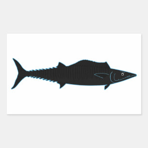 ワッホ!魚のアイコン 長方形シール