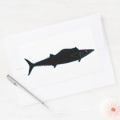 ワッホ!魚のアイコン 長方形シール (封筒)