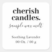 ワッ独身のクメルトサンプルラベル スクエアシール (正面)