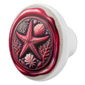 ワッ航海のクスタンプビーチ引出しノブ セラミックノブ (右)