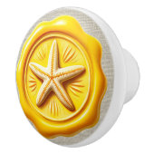 ワッ航海のクスタンプビーチ引出しノブ セラミックノブ (右)