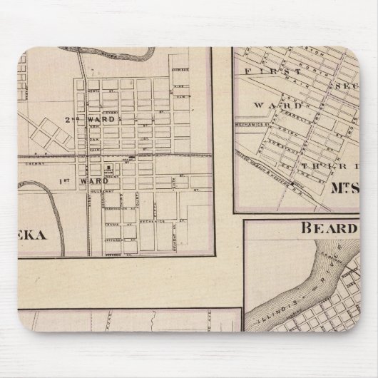ワツェカ、パリ、山、ベアドスタウ優れたン、アルコラ マウスパッド (正面)