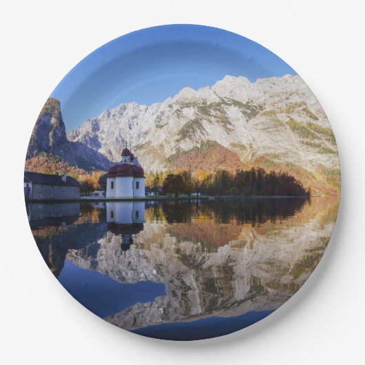 ワツマン山と聖バーソロミュー教会 ペーパープレート (正面)