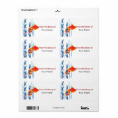 ワテカラーキュート赤身魚デジタルキルト ラベル (フルシート)