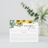 ワテカラーサンフラワーとユーカリレシピカード ポストカード (スタンド正面)