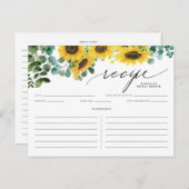 ワテカラーサンフラワーとユーカリレシピカード ポストカード (正面/裏面)