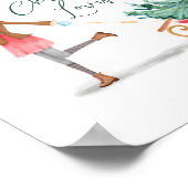 ワテロールクリスマスロヴィンの女の子の引そりを引く ポスター (角)