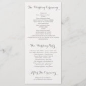 ワテロールフラワーボタニカルピンク結婚式 プログラム (裏面)