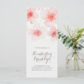 ワテロールフラワーボタニカルピンク結婚式 プログラム (スタンド正面)