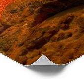 ワディラム砂漠、ヨルダン砂漠、ワディ、ラム、ヨルダン、アート、 ポスター (角)