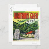 ワトキンスグレン州立公園の正面玄関 ポストカード (正面/裏面)