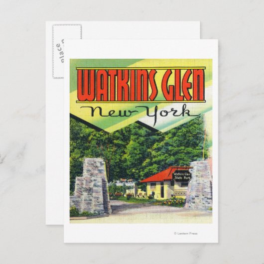 ワトキンスグレン州立公園の正面玄関 ポストカード (正面/裏面)