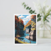 ワトキンズグレン州パークアートヴィンテージトラベル ポストカード (スタンド正面)