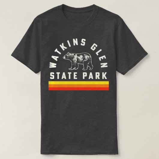 ワトキンズグレン州パークスーベリーベアレトロヴィンタグ Tシャツ (デザイン正面)