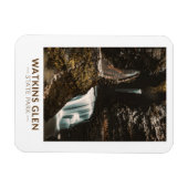 ワトキンズグレン州パークニューヨークウォーターカラーレトロ マグネット (横)