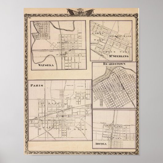 ワトシカ、パリ、山、優れたヒゲとアーコーラ ポスター (正面)